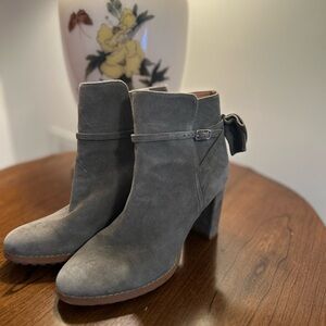 Green Suede Ankle Boots